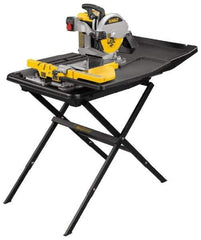 DeWALT - 10" Blade Diam, Tile Saw - 4,200 RPM, 34" Table Depth x 26" Table Width, 120 Volts, 15 Amps - Exact Industrial Supply