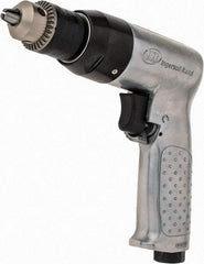 Ingersoll-Rand - 3/8" Reversible Keyed Chuck - Pistol Grip Handle, 2,000 RPM, 4 CFM, 0.5 hp, 90 psi - Exact Industrial Supply