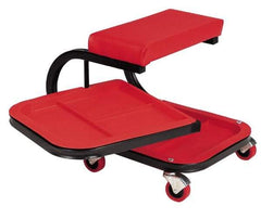 Whiteside - 240 Lb Capacity, 4 Wheel Creeper Seat with Swivel Tray - Steel, 19" Long x 15-1/4" High x 14" Wide - Exact Industrial Supply