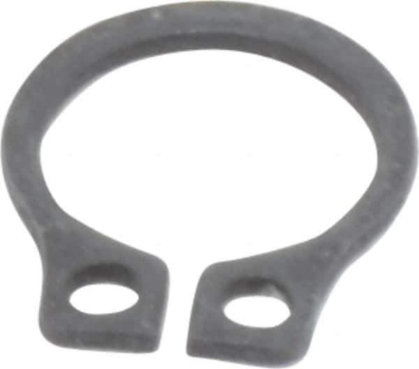Value Collection - 0.23" Groove Diam, 1/4" Shaft Diam, Phosphate Spring Steel, Snap External Retaining Rings - 0.029" Groove Width, 0.025" Ring Thickness - Exact Industrial Supply