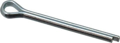 Value Collection - 1/8" Diam x 1-1/4" Long Extended Prong Cotter Pin - Grade 2, Zinc-Plated, Steel - Exact Industrial Supply