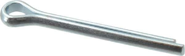Value Collection - 5/32" Diam x 1-1/2" Long Extended Prong Cotter Pin - Grade 2, Zinc-Plated, Steel - Exact Industrial Supply