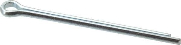 Value Collection - 5/32" Diam x 2-1/2" Long Extended Prong Cotter Pin - Grade 2, Zinc-Plated, Steel - Exact Industrial Supply