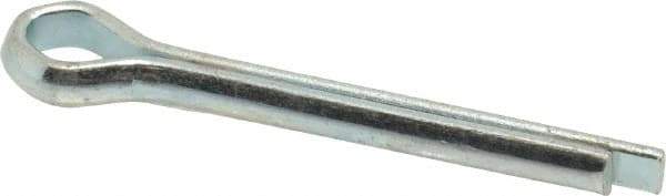 Value Collection - 3/16" Diam x 1-1/2" Long Extended Prong Cotter Pin - Grade 2, Zinc-Plated, Steel - Exact Industrial Supply