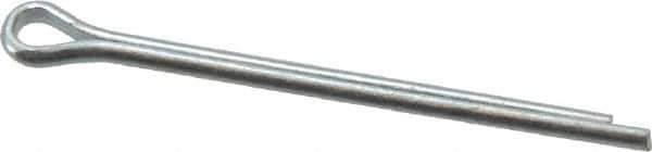 Value Collection - 1/16" Diam x 1" Long Extended Prong Cotter Pin - Grade 2, Zinc-Plated, Steel - Exact Industrial Supply