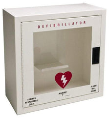 Allegro - Metal Defibrillator Case - 20-1/4 Inch Wide x 20-1/4 Inch High x 9-1/4 Inch Deep, Wall Mount - Exact Industrial Supply