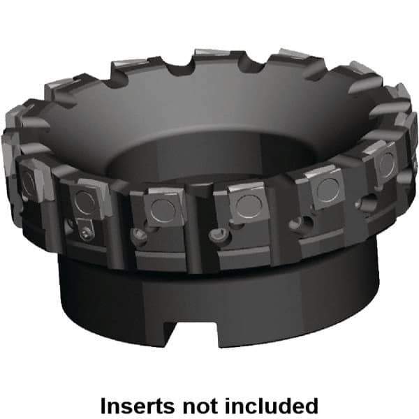 Kennametal - 15 Inserts, 127mm Cut Diam, 1-1/2" Arbor Diam, 0.236" Max Depth of Cut, Indexable Square-Shoulder Face Mill - 0/90° Lead Angle, 2-3/8" High, SPHX 1205... Insert Compatibility, Series Fix-Perfect - Exact Industrial Supply