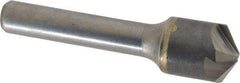 Hertel - 5/8" Head Diam, 3/8" Shank Diam, 4 Flute 120° Solid Carbide Countersink - 2-3/8" OAL, Straight Shank - Exact Industrial Supply
