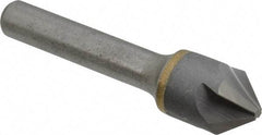 Hertel - 5/8" Head Diam, 3/8" Shank Diam, 4 Flute 82° Solid Carbide Countersink - 2-3/8" OAL, Straight Shank - Exact Industrial Supply
