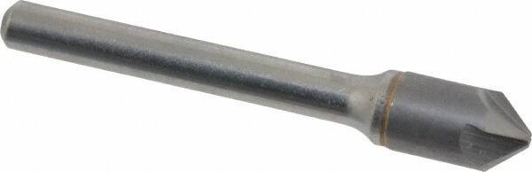 Hertel - 3/8" Head Diam, 1/4" Shank Diam, 4 Flute 82° Solid Carbide Countersink - 2-1/4" OAL, Straight Shank - Exact Industrial Supply