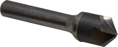 Hertel - 5/8" Head Diam, 3/8" Shank Diam, 4 Flute 100° Solid Carbide Countersink - 2-3/8" OAL, Straight Shank - Exact Industrial Supply