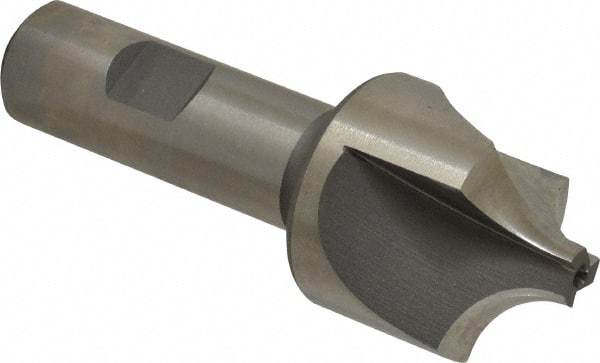 Hertel - 1/2" Radius, 1-3/8" Mill Diam, 3 Flute High Speed Steel Corner Rounding End Mill - Single End, Uncoated, 3-3/4" OAL, 3/4" Shank Diam - Exact Industrial Supply