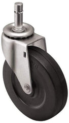 Shepherd - 2" Diam x 13/16" Wide x 2-5/8" OAH Stem Mount Swivel Caster - Soft Rubber, 80 Lb Capacity, Nylon Bearing, 7/16 x 1-7/16" Friction Stem - Exact Industrial Supply