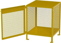 Jamco - 1 Shelf Gas Cylinder Storage Cabinet - Steel, 30" Wide x 30" Deep x 35" High, Safety Yellow - Exact Industrial Supply