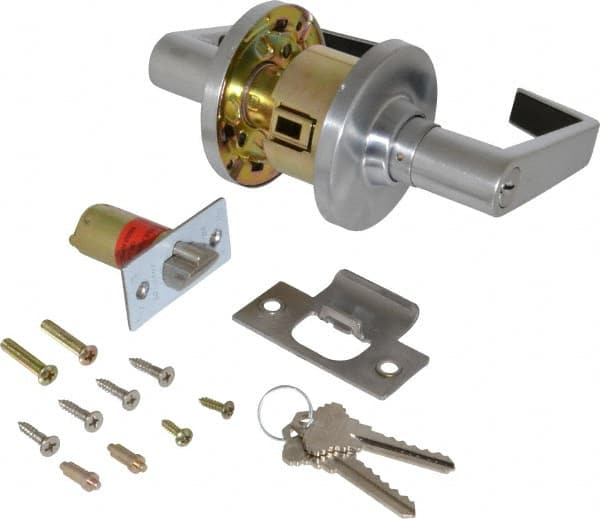Master Lock - Storeroom Lever Lockset for Up to 1-3/4" Thick Doors - Exact Industrial Supply