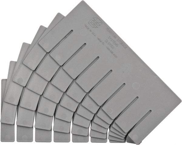 Quantum Storage - 10" Wide x 4.9" High, Gray Bin Divider - Use with Quantum Storage Systems - DG91050 - Exact Industrial Supply