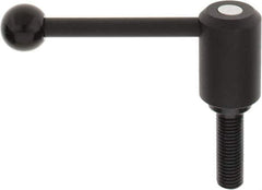 KIPP - 3/4-10, 1.61" Hub Diam, Steel Threaded Stud Adjustable Tension Lever with 0° Handle - 2.36" Stud Length, 5.3" OAL, 2.22" High - Exact Industrial Supply