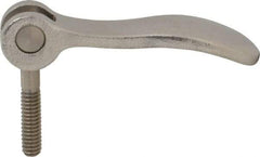 KIPP - 1/4-20, 0.59" Hub Diam, Stainless Steel Adjustable Clamping Handle - 0.78" Stud Length - Exact Industrial Supply