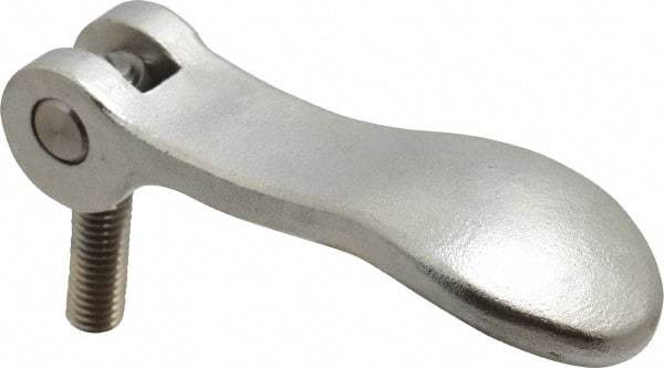 KIPP - 3/8-16, 1.06" Hub Diam, Stainless Steel Adjustable Clamping Handle - 0.99" Stud Length - Exact Industrial Supply