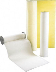 Made in USA - 65' Long x 26-1/4" Wide x 3/4" Thick Synthetic Automatic Air Filter Media Roll - MERV 4, 72% Arrestance Efficiency, 500 FPM Max Air Flow, 0.07" wpg Init Resist, 1" wpg Final Resist, Use with Any Unit - Exact Industrial Supply