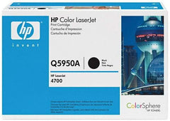Hewlett-Packard - Black Toner Cartridge - Use with Multifunction Laser Printer HP Color LaserJet 4700, 4700n, 4700dn, 4700dtn, 4700ph+. - Exact Industrial Supply