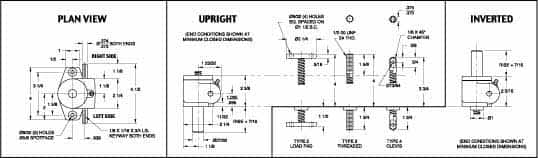 Joyce/Dayton - Mechanical Screw Actuators; Load Capacity: 5 ; Maximum Lift Height: 24 (Inch); Style: Threaded End ; Type.: Inverted - Exact Industrial Supply