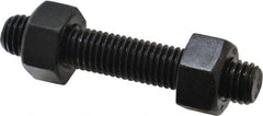 Value Collection - 5/8-11, 3-1/2" Long, Uncoated, Steel, Fully Threaded Stud with Nut - Grade B7, 5/8" Screw, 7B Class of Fit - Exact Industrial Supply