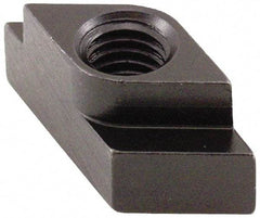 Jergens - 1/2-13 Tapped Through Quarter Turn T Slot Nut - 9/16" Slot Width, 9/16 x 11/32" Base Width x Height, 7/8 x 5/8" OAL x Height - Exact Industrial Supply