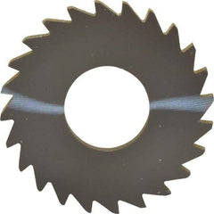 Made in USA - 1-1/4" Diam x 1/8" Blade Thickness x 1/2" Arbor Hole Diam, 24 Tooth Slitting and Slotting Saw - Arbor Connection, Right Hand, Uncoated, Solid Carbide, Concave Ground - Exact Industrial Supply