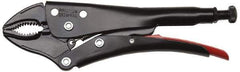 Proto - 9-3/8" OAL Curved Jaw Locking Pliers - 1/2" Jaw Width, 1-1/2" Jaw Depth, 2-23/64" Jaw Opening, Standard Handle - Exact Industrial Supply