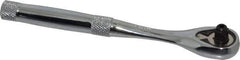 Proto - 1/4" Drive Pear Head Aerospace Ratchet - Chrome Finish, 6-11/16" OAL, 45 Gear Teeth, Standard Head - Exact Industrial Supply