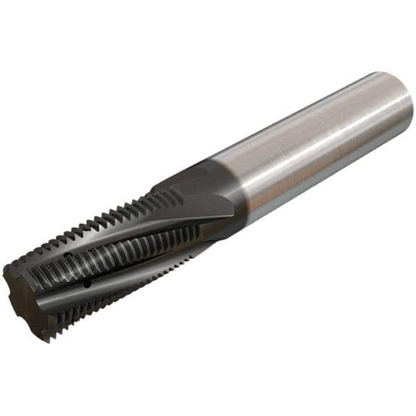 Iscar - M10x1.50 ISO, 0.3071" Cutting Diam, 3 Flute, Solid Carbide Helical Flute Thread Mill - Internal Thread, 17mm LOC, 64mm OAL, 8mm Shank Diam - Exact Industrial Supply