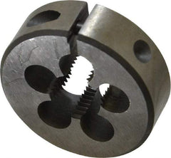 Interstate - 1/4-19 BSPP Thread, Round Pipe Die - 1-1/2" Outside Diam, High Speed Steel - Exact Industrial Supply