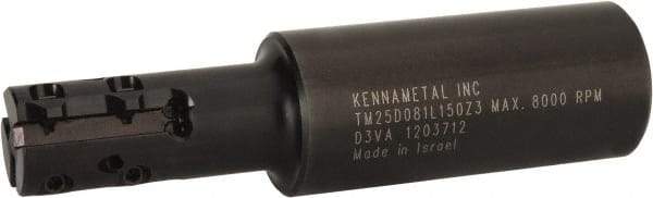 Kennametal - 0.81" Cut Diam, 1-1/2" Max Depth of Cut, 1" Shank Diam, Internal/External Indexable Thread Mill - Insert Style TM25.., 3 Inserts, Toolholder Style TM, 3.9" OAL - Exact Industrial Supply