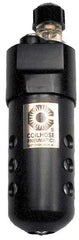 Coilhose Pneumatics - 3/8 NPT Port, 250 Max psi, Compact Lubricator - Metal Bowl with Sight Glass, Cast Aluminum Body, 23 CFM, 250°F Max, 2" Wide x 6-1/2" High - Exact Industrial Supply