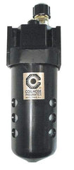 Coilhose Pneumatics - 3/4 NPT Port, 250 Max psi, Standard Lubricator - Metal Bowl, Cast Aluminum Body, 160 CFM, 250°F Max, 2-3/4" Wide x 8" High - Exact Industrial Supply