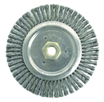 6" Root Pass Brush - .020 Steel Wire; 5/8-11 Dbl-Hex Nut - Dually Weld Cleaning Brush - Exact Industrial Supply