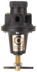 Coilhose Pneumatics - 1/4 NPT Port, 40 CFM, Cast Aluminum Heavy-Duty T-Handle Regulator - 0 to 200 psi Range, 250 Max psi Supply Pressure, 1/4" Gauge Port Thread, 3" Wide x 5-1/2" High - Exact Industrial Supply