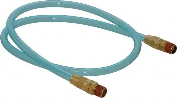 Coilhose Pneumatics - 1/4" ID 3' Long Lead-In Whip Hose - MNPT Swivel x MNPT Swivel Ends, 140 Working psi, -20 to 165°F, 1/4" Fitting, - Exact Industrial Supply