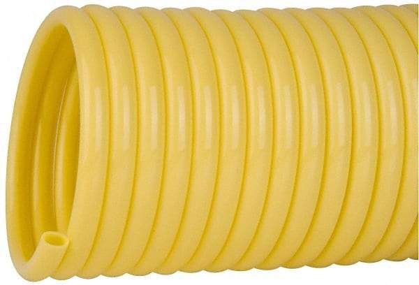Coilhose Pneumatics - 3/8" ID, 100' Long, Yellow Nylon Coiled & Self Storing Hose - 165 Max psi, No Fittings - Exact Industrial Supply