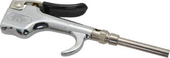 Coilhose Pneumatics - Safety Extension Tube Thumb Lever Blow Gun - 1/4 NPT, 3" Tube Length - Exact Industrial Supply