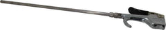 Coilhose Pneumatics - Safety Extension Tube Thumb Lever Blow Gun - 1/4 NPT, 12" Tube Length - Exact Industrial Supply