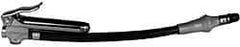 Coilhose Pneumatics - 90 Max psi Zinc Inflator Gauge - Straight Push On Chuck, 1/4 FPT, 10 to 90 psi Pressure Range - Exact Industrial Supply