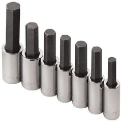 SK - 1/2" Drive Hex Bit Socket Extension Set - 7 Pieces - Exact Industrial Supply