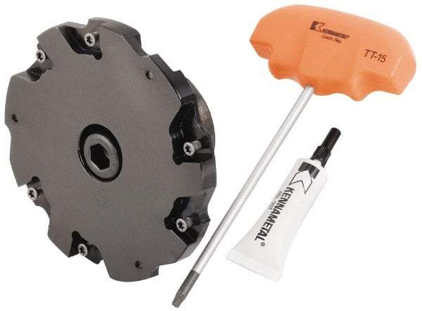 Kennametal - Shell Mount Connection, 0.942" Depth of Cut, 4" Cutter Diam, Indexable Slotting Cutter - Exact Industrial Supply