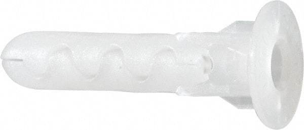 Toggler - 1/4" Diam, 1/4" Drill, 1-3/16" OAL, Plug Concrete Anchor - Plastic, Flange Head - Exact Industrial Supply