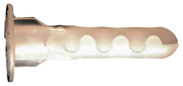 Toggler - 3/16" Diam, 3/16" Drill, 1" OAL, Plug Concrete Anchor - Plastic, Flange Head - Exact Industrial Supply