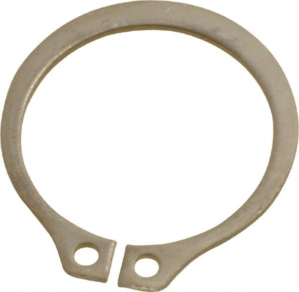 Rotor Clip - 11/16" Shaft Diam, 0.646" Groove Diam, Stainless Steel External SH Style Retaining Ring - Exact Industrial Supply