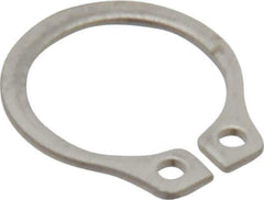 Rotor Clip - 8.94mm Groove Diam, 3/8" Shaft Diam, Passivated Stainless Steel, Snap External Retaining Rings - 0.029" Groove Width, 0.012" Groove Depth, 0.025" Ring Thickness, Grade 15-7 Grade 632 - Exact Industrial Supply