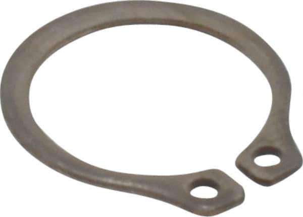 Rotor Clip - 10.46mm Groove Diam, 7/16" Shaft Diam, Passivated Stainless Steel, Snap External Retaining Rings - 0.029" Groove Width, 0.013" Groove Depth, 0.025" Ring Thickness, Grade 15-7 Grade 632 - Exact Industrial Supply